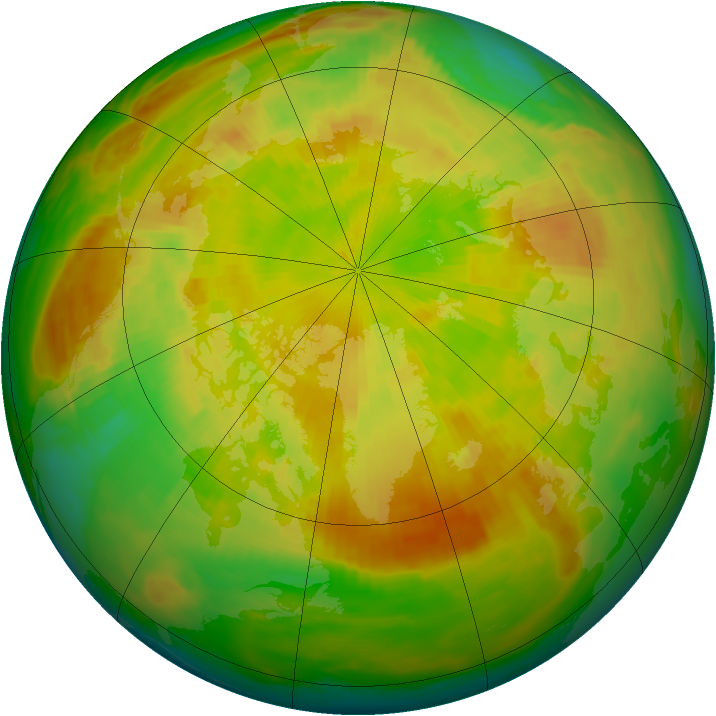 Arctic ozone map for 20 May 1986